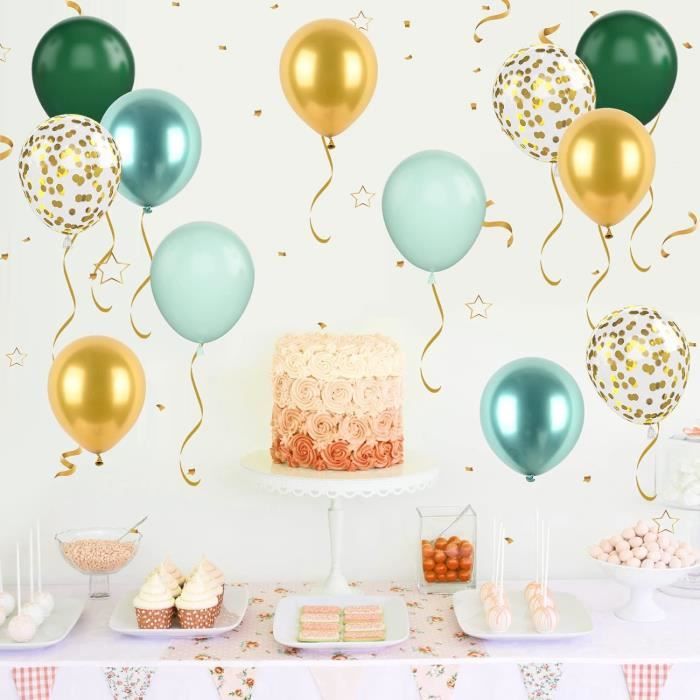 60 Ballons Or 12 Pouces – Latex Haute Qualité – Pour Décoration Fête Anniversaire, Mariage, Baby Shower