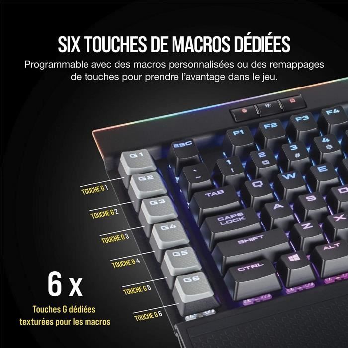 Corsair gaming k95 rgb platinum mechanical keyboard top