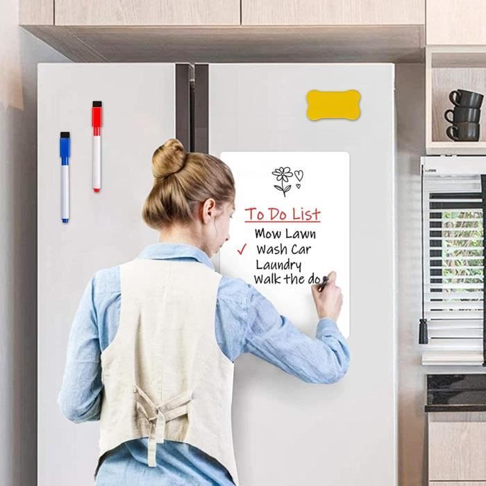 AIYONG Tableau Blanc Frigo Magnétique,liste de Courses Magnétique pour  Réfrigérateur,Organisateur Repas,pour Cuisine Bureau à Do46 - Cdiscount  Maison