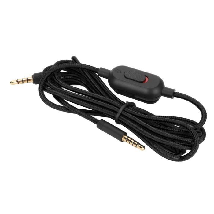 Câble De Casque Gaming Avec Contrôle Volume Et Muet - Compatible Logitech G Pro, G433, Longueur 2 M, Tissé - 7
