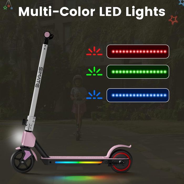 Trottinette électrique Enfant 6-12 Ans - Vitesse Max 15 Km/h, Autonomie 5-8 Km - Guidon Réglable, Pliable, écran LED - 12