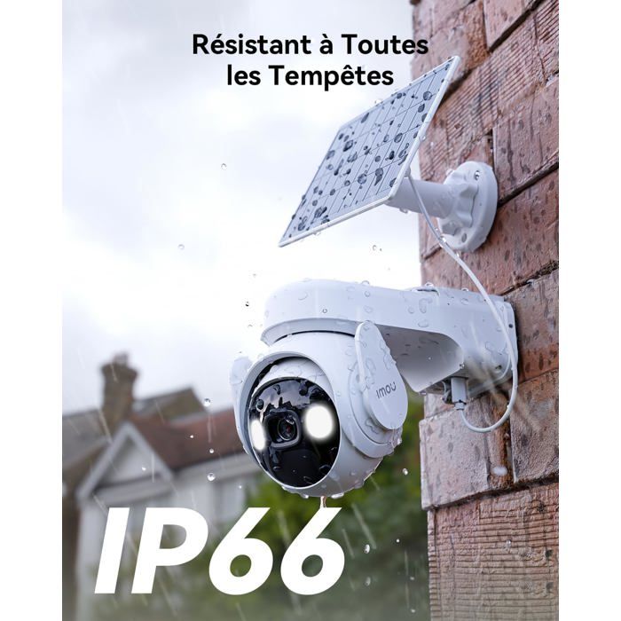 IeGeek 2K Caméra Surveillance WiFi Extérieure sans Fil Solaire,360°PTZ