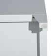 LIVERPOOL Table basse rectangle avec niche et tiroir - Décor chêne et blanc  - L 120 x P 40 x H 46 cm-7