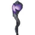 Bâton de magicien adulte - Violet - 165cm - 3 parties - pierre précieuse violette et dragon argenté-0