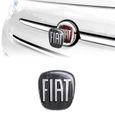 Autocollant Fiat 3D Remplacement Logo Noir pour 500-0