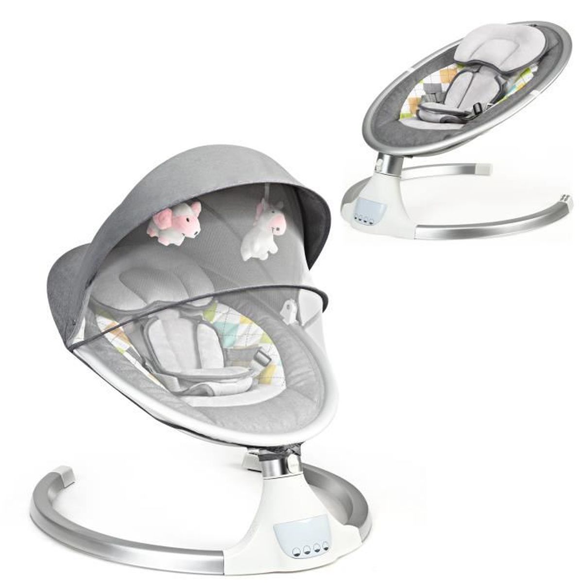 Dreamade Transat Bebe Electrique Avec 5 Amplitudes De Vibrations Musique Balancelle Bebe Avec Minuterie Telecommande Cdiscount Puericulture Eveil Bebe