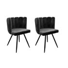 HOME DECO FACTRY CHAISE ARIEL VELOURS NOIR