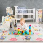 CAROMA Tapis de Jeux Bebe Pliable Impermeable - Tapis de Motricité - 2face -Niveau bébé - Imperméable-Non toxique-Antidérapant - 200x180cm