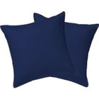 HOMEROKK Taies d'oreiller - BLEU NUIT - 60x60cm - 100% coton - 57 fils/cm - Lavable en machine