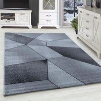 Design tapis de salon tapis à poils courts motif abstrait gris blanc tacheté [Gris, 120x170 cm]