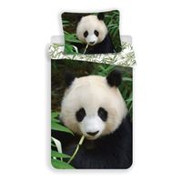 Parure de lit Panda 100% Coton Housse de Couette Réversible 140 x 200 cm + Taie d'oreiller Bambou