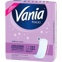 Vania Maxi Serviettes Périodiques Non Parfumé Super 12 protections