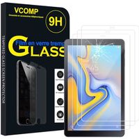 VCOMP - Pour Samsung Galaxy Tab A 10.5 (2018) SM-T590- T595 10.5" - Lot Pack de 3 Films de protection d'écran Verre Trempé