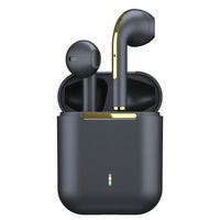 J18-Black -Écouteurs sans fil Bluetooth J18 TWS,oreillettes intra auriculaires,stéréo,mains libres,pour téléphone portable,nouv