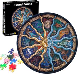 PUZZLE Puzzle Adulte 1000 pièces, Puzzle Rond, Constellat