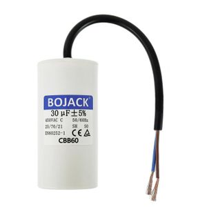 Condensateur CBB60 450V 50uF Condensateur De Démarrage Moteur Avec Câble - Pour Pompe Piscine Et Appareils Ménagers