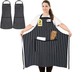 Tablier Dos H Réglable Avec Poches - Homme/Femme - Coton/Polyester - 12 Coloris - Confy Cuisine