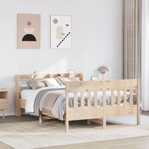Cadre de lit - MOTHINESSTO - LY0072 - Bois massif de pin - 140x190 cm