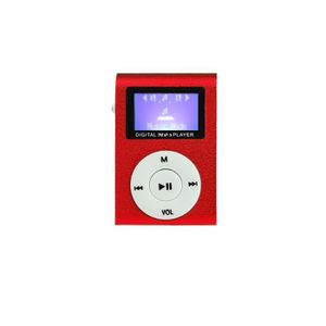 LECTEUR MP3 Rouge-Baladeur de mode, Mini lecteur MP3, USB, ave