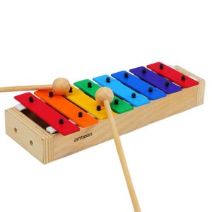 Jeanoko Xylophone coloré jouet musical pour bébé avec bâton pour le développement éducatif des enfants