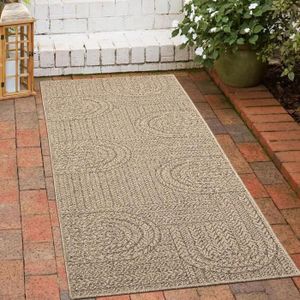 TAPIS D’EXTÉRIEUR Tapis D'Extérieur In & Outdoor Petit 60X90 Cm Effet Sisal Naturel Beige Marron Jardin Terrasse Balcon Cuisine[n3328]