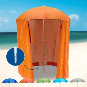 Parasol De Plage Leger Visser Tente Protection Uv Girafacile 200 Cm Zeus Couleurorange