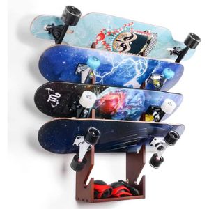 Accessoires Skateboard Support Mural Skateboard Réglable - 11.4 à 25.4cm - Rétractable - Organisation Chambre Rangement Skate Mural