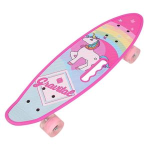 SKATEBOARD - LONGBOARD Skateboard pour Adolescents Filles Débutants - Marque - Modèle - Roues en PU super lisses avec fonction flash