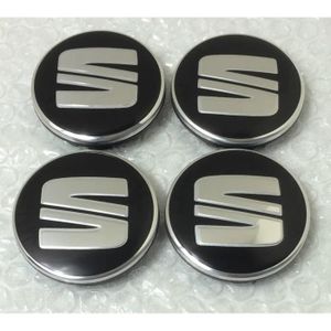 Rouge 4 caches moyeux pour Seat noir 60 mm