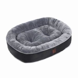 Toozey Coussin Panier Chien pour Grande/Moyen/Petit avec Housse Lavable Amovible 104x73x8cm Lit pour Animal Compagnie Gris Lit de Caisse pour Chien Mousse Forme D'oeuf Orthopédique Imperméable 
