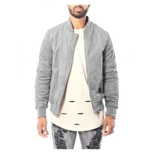 bombers gris homme