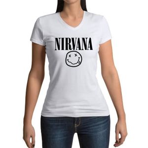 t shirt nirvana femme