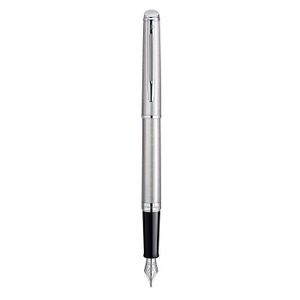 Stylo - Parure WATERMAN Hemisphere stylo plume, acier inoxydable, plume moyenne, attributs palladium, Coffret cadeau