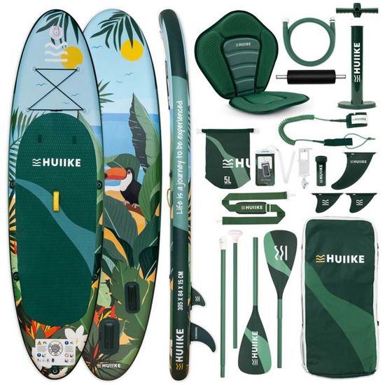 PADDLE GONFLABLE ADULTE avec des Accessoires de Qualité, HUIIKE, Stand Up Paddle EUR 249,99 - FR