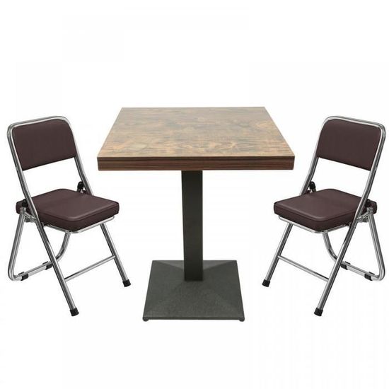 Lot De 4 Chaises Pliantes , En Cuir, Avec Structure En Métal Robuste Et Coussin Rembourré, Portables Et Empilables, Pour La Maison, Le Jardin, Les Fêtes Et Les événements, Noires. | CA