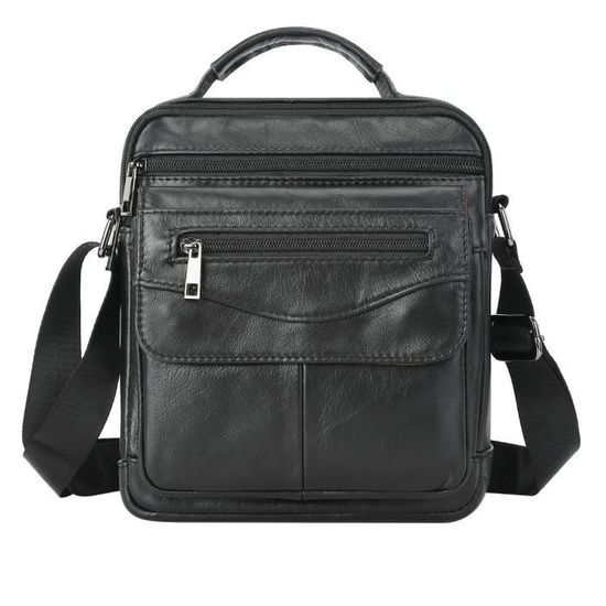 sac à main en cuir multipoches pour homme main image 0