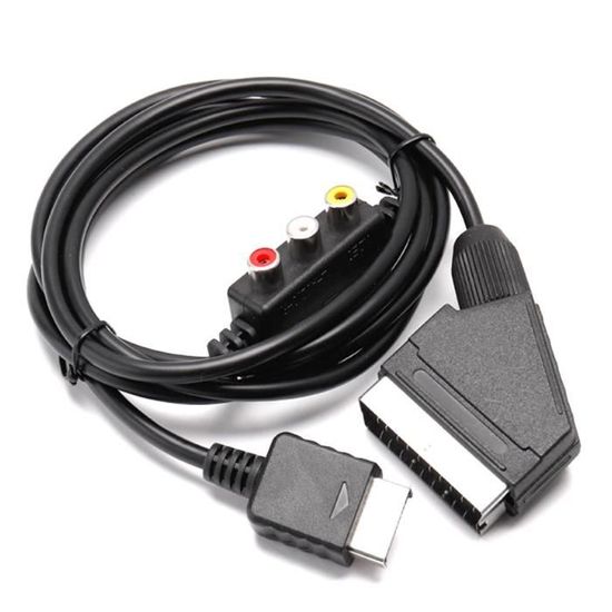 1.8m RGB Scart Cable For Sony Playstation PS1 PS2 PS3 TV AV Lead Replacement Connection Game Cord Wire for PA