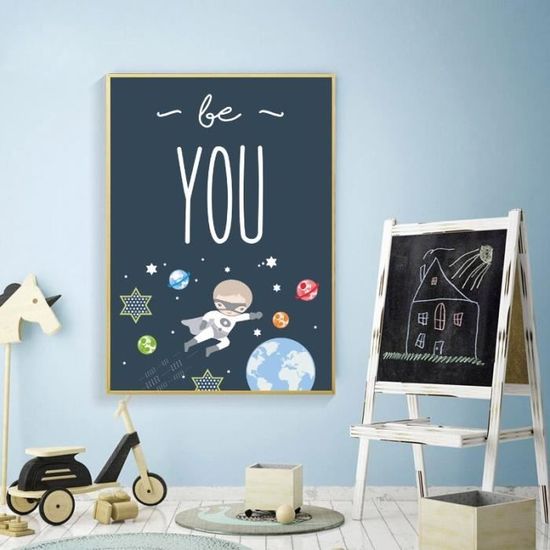 Affiche Déco Chambre Enfant "Baleine Magique" - Format A4 (21x29,7 Cm) - Papier Qualité, Illustration Française