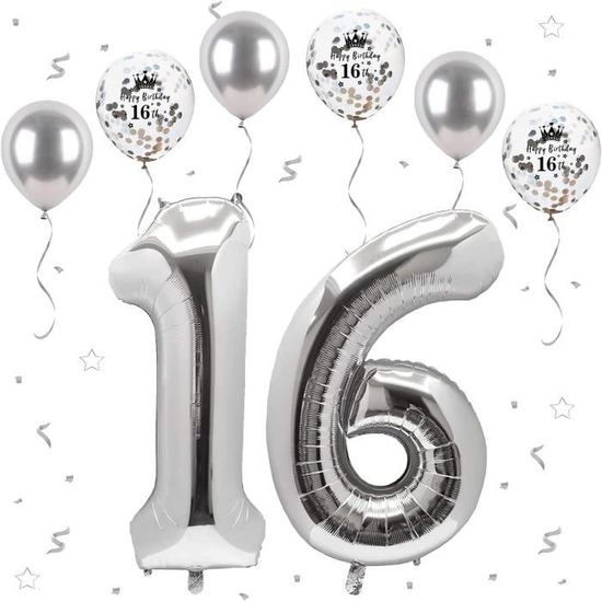 Ballon Anniversaire Fille 10 Ans Décoration Anniversaire 10 Ans Fille - Ballons Arc-en-Ciel Rose - Set Complet Avec Bannières 40 Ans Femme