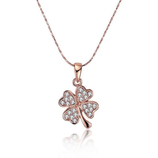 Pendentif Doré Avec Une Fleur En Porcelaine Au Centre - Très Joli Bijou Fantaisie - Occasion