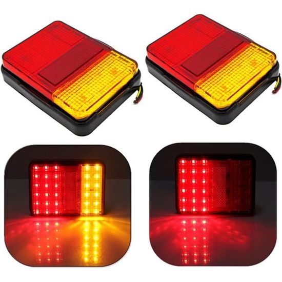 1 Paire De Clignotants LED Jaunes Pour Moto/VTT - 24 Réflecteurs, Universels 10mm (filetage)