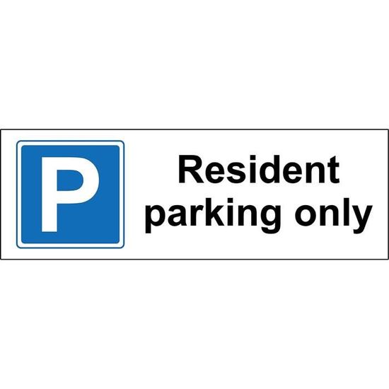Vsafety Schild „Staff Parking“ – Blaues Parkschild Aus Kunststoff, 450 X 150 Mm, Wetterfest Für Außenbereich