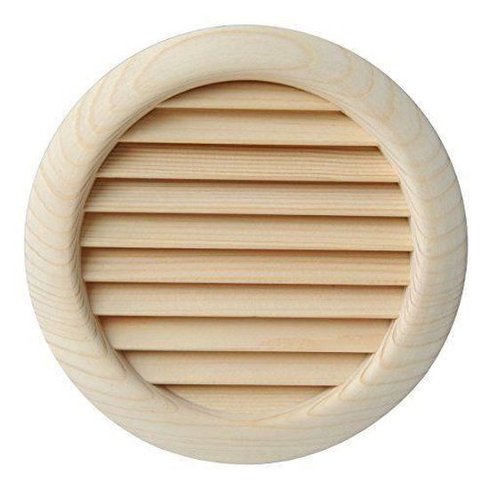 La Ventilazione LGRS100QL Ventilatierooster afvoerluchtrooster rond hout eiken gelakt inbouwrooster 110 mm