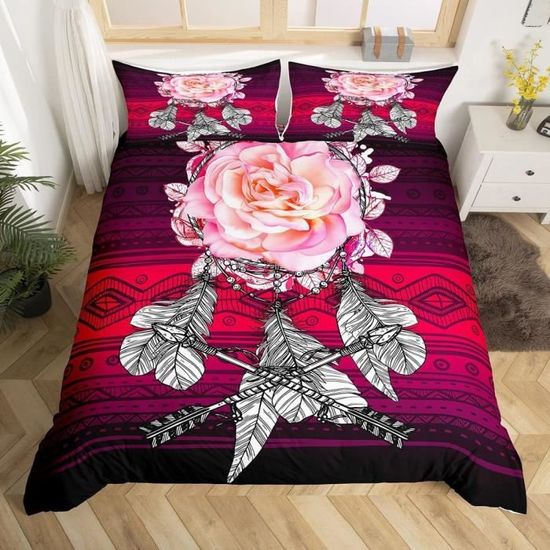 Housse De Couette 90x190 + 2 Taies 65x65 - Motif Kpop Demon Hunter - Microfibre Oeko-Tex