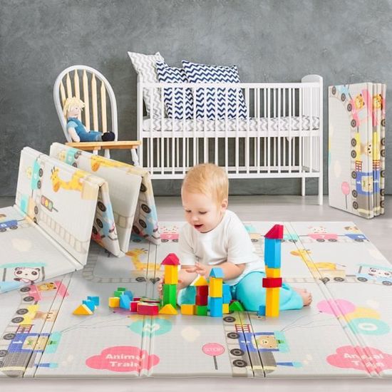 Tapis pour parc bébé Motif étoiles 100 x 100 cm ou 75 cm x 100cm 100 %  coton 2 - Cdiscount Puériculture & Eveil bébé