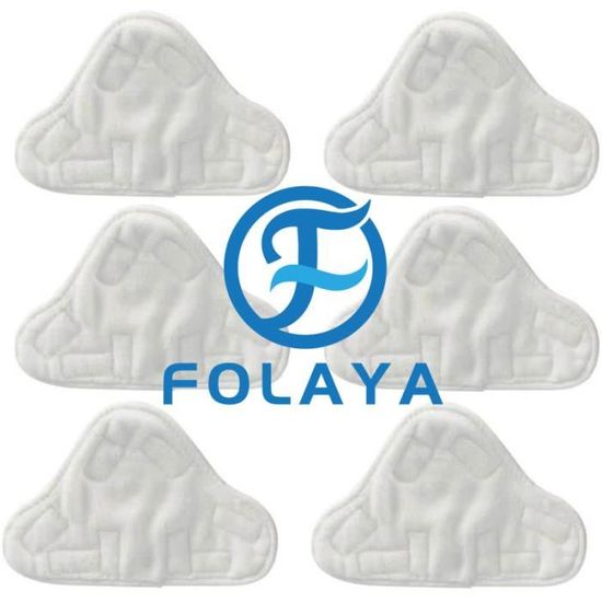 Lot De 6 Lingettes Microfibre Pour Balai Vapeur Black & Decker - Compatible FSM1630, FSM1616...