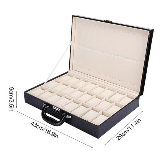 Ashata Boîte De Montre Boîte De Rangement Pour Montres Sac De Montre En