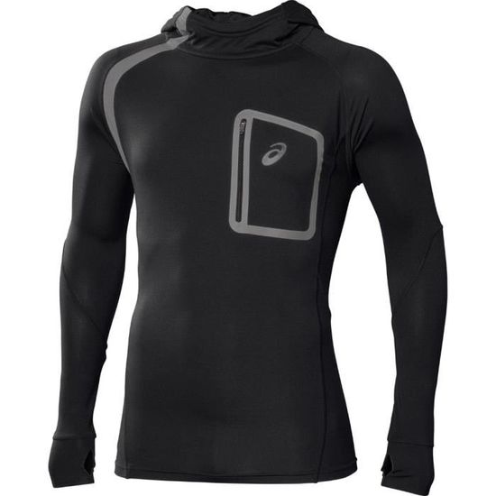 Veste ASICS Homme Performance LS Training AH 2014 Noir Cdiscount Sport