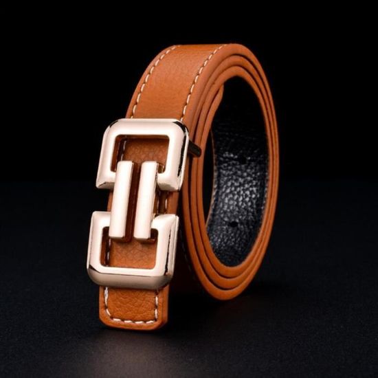 Ceintures En Cuir PU LUFFLOK - Lot De 2 (noir Et Marron), Ajustables, Boucle Dorée, Pour Femmes Et Hommes - 6