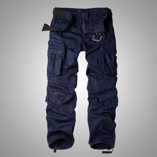 Pantalon Cargo Homme Tactique D'été - Multi-poches, Coupe Ample, Taille élastique - En Coton Léger